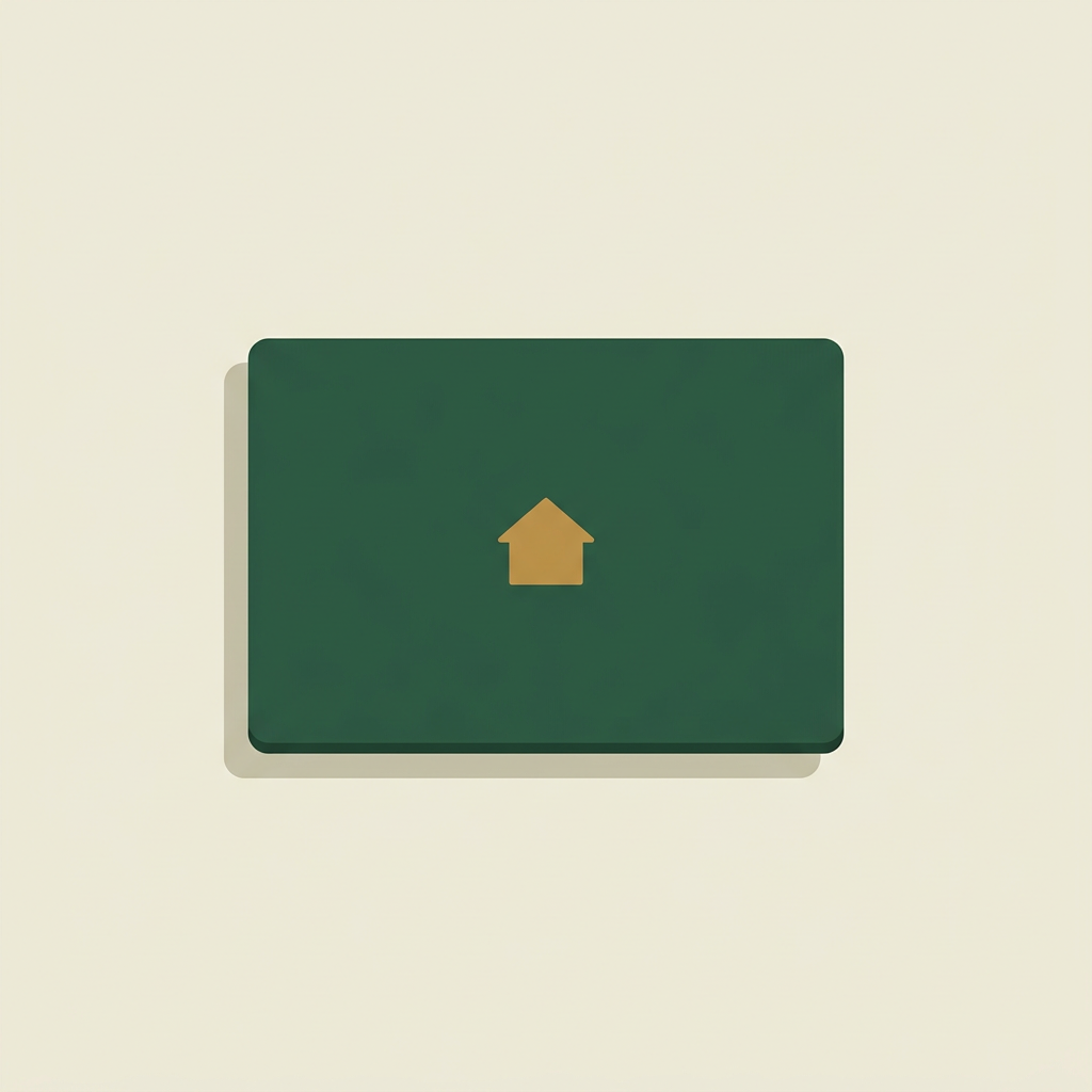 Illustration d'un ordinateur portable vert avec une petite maison dorée au centre, représentant des données qui restent chez vous